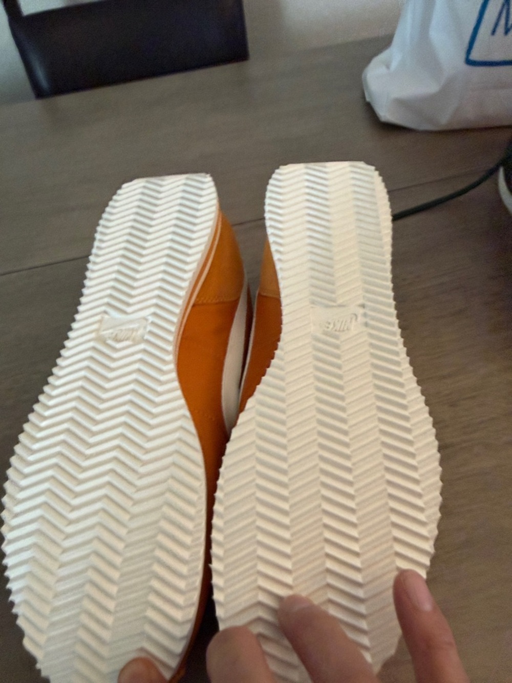 Nike Men’s Orange and White Retro Cortez Sneakers - Picture 4 of 4